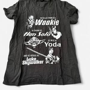 Star Wars Men's Black and Grey Tshirt